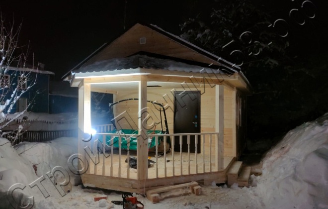 1 Брусовая баня  Б-31, 8x4.5м, 32,5 М², Новгородская область, г. Малая Вишера. (2)